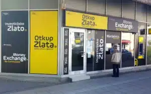 Oslikavanje izloga PVC folijama — naljepnice za stakla poslovnog prostora s brendiranjem Otkup Zlata