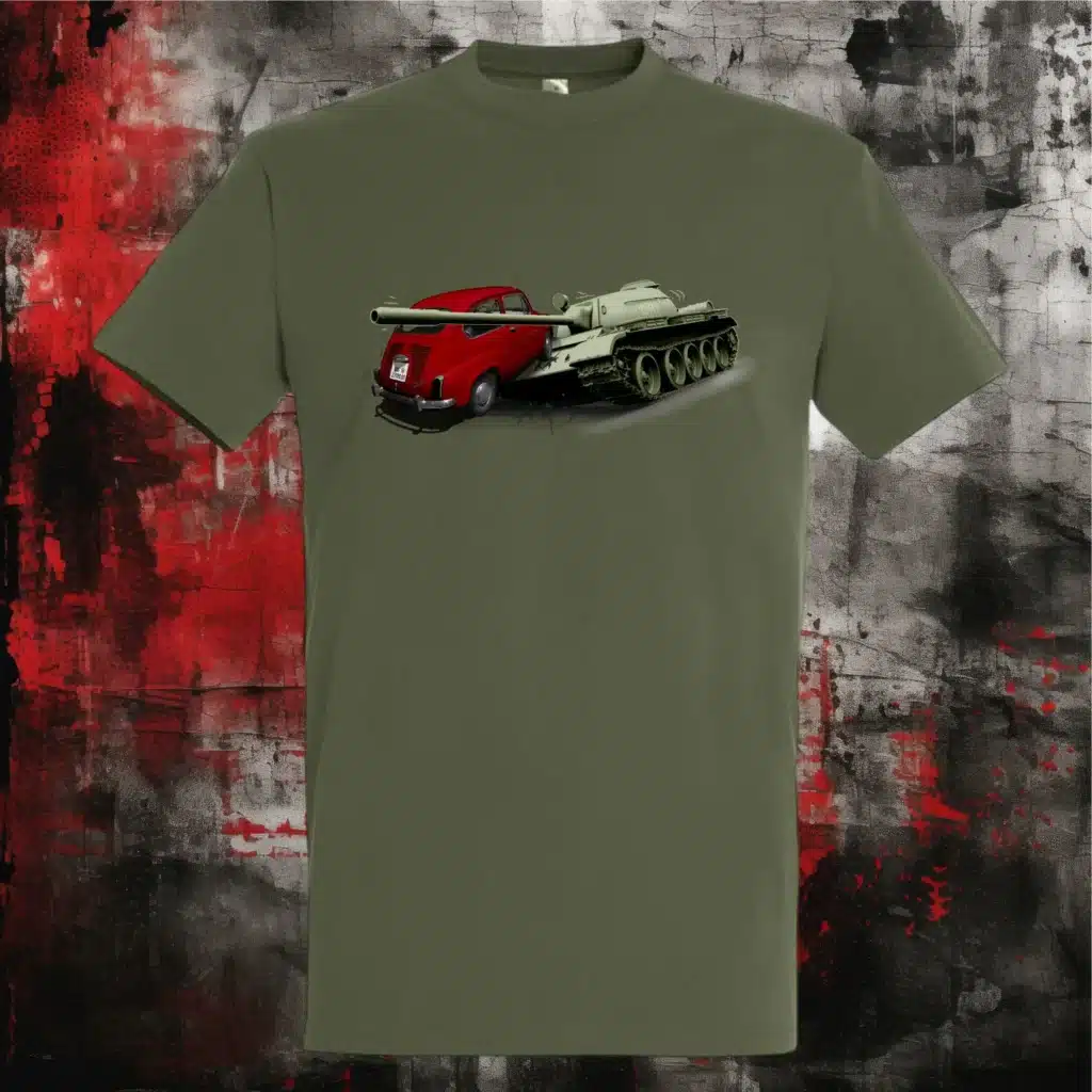 DTF Print na maslinasto zelenu majicu