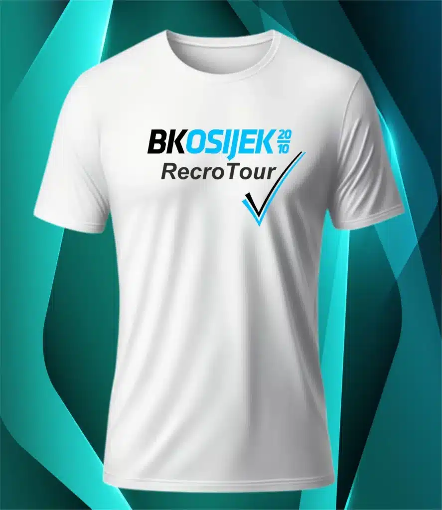 Dvobojni tisak na sportsku bijelu majicu