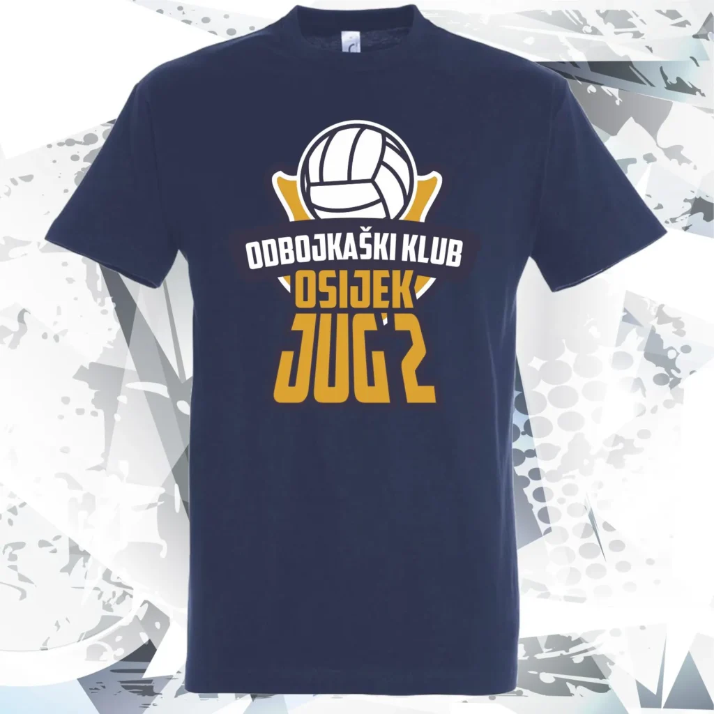 Tisak na tamno plavu majicu za sportski klub