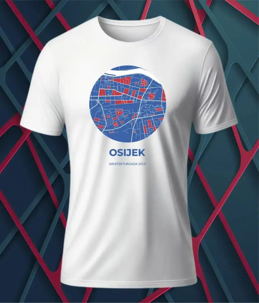 Višebojan print na bijelu majicu