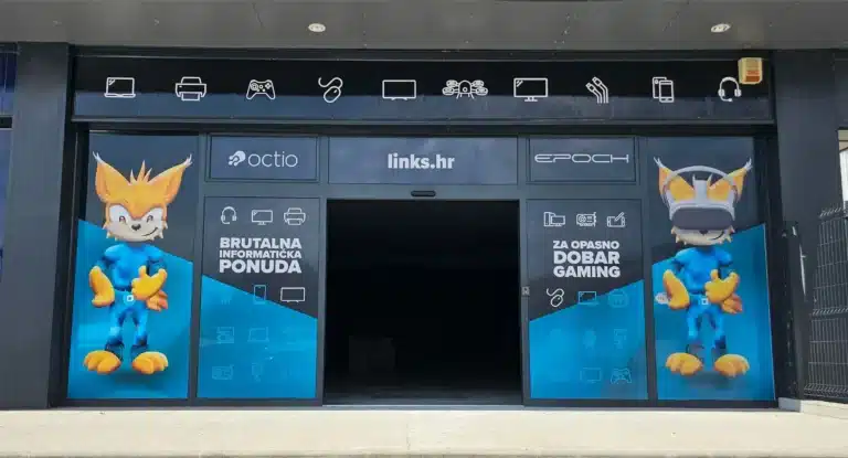 Reklamne naljepnice za izlog trgovine s tiskanim vizualom – Links.hr