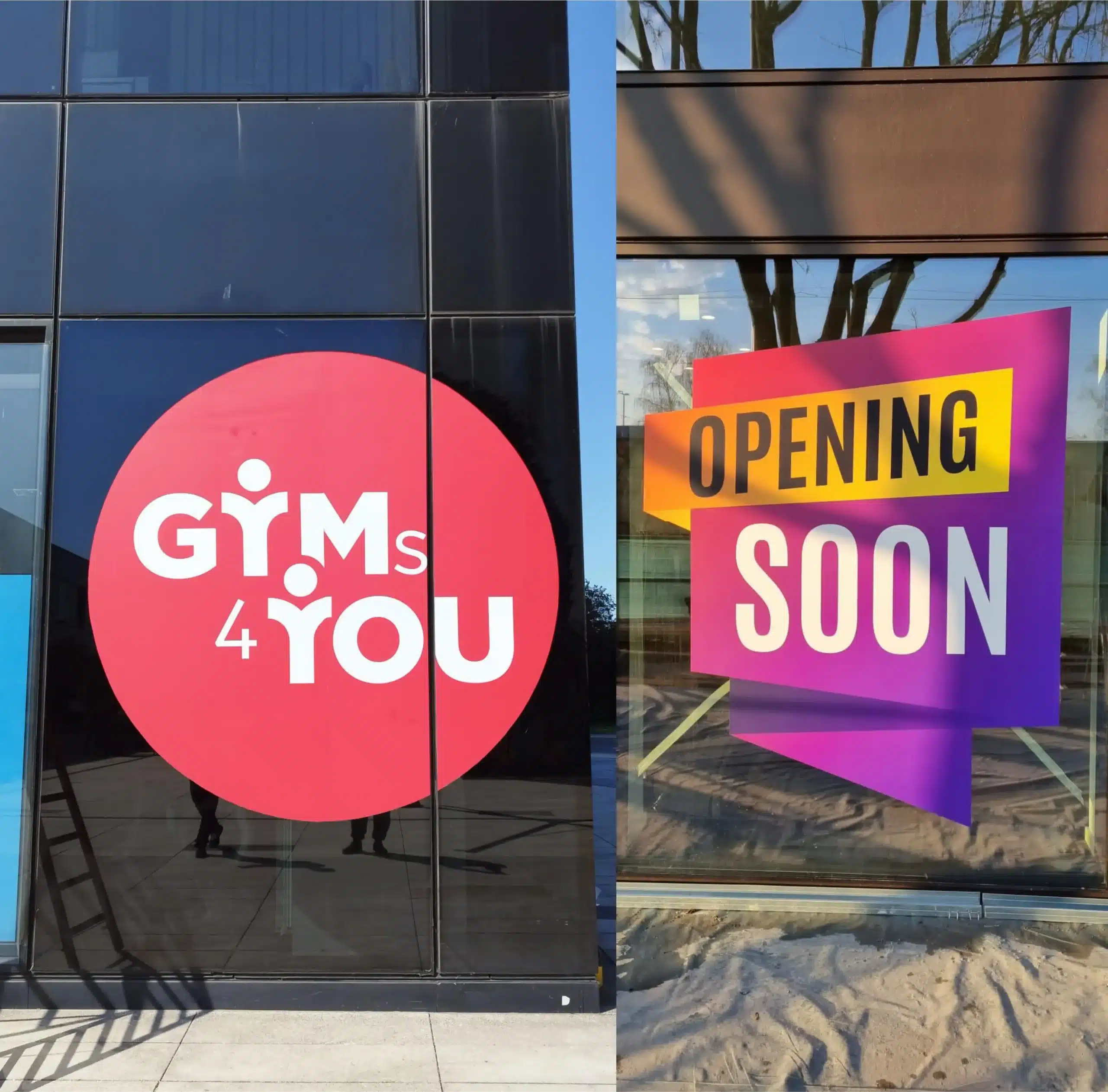 Promotivna naljepnica za izlog – oslikavanje izloga s istaknutom porukom.