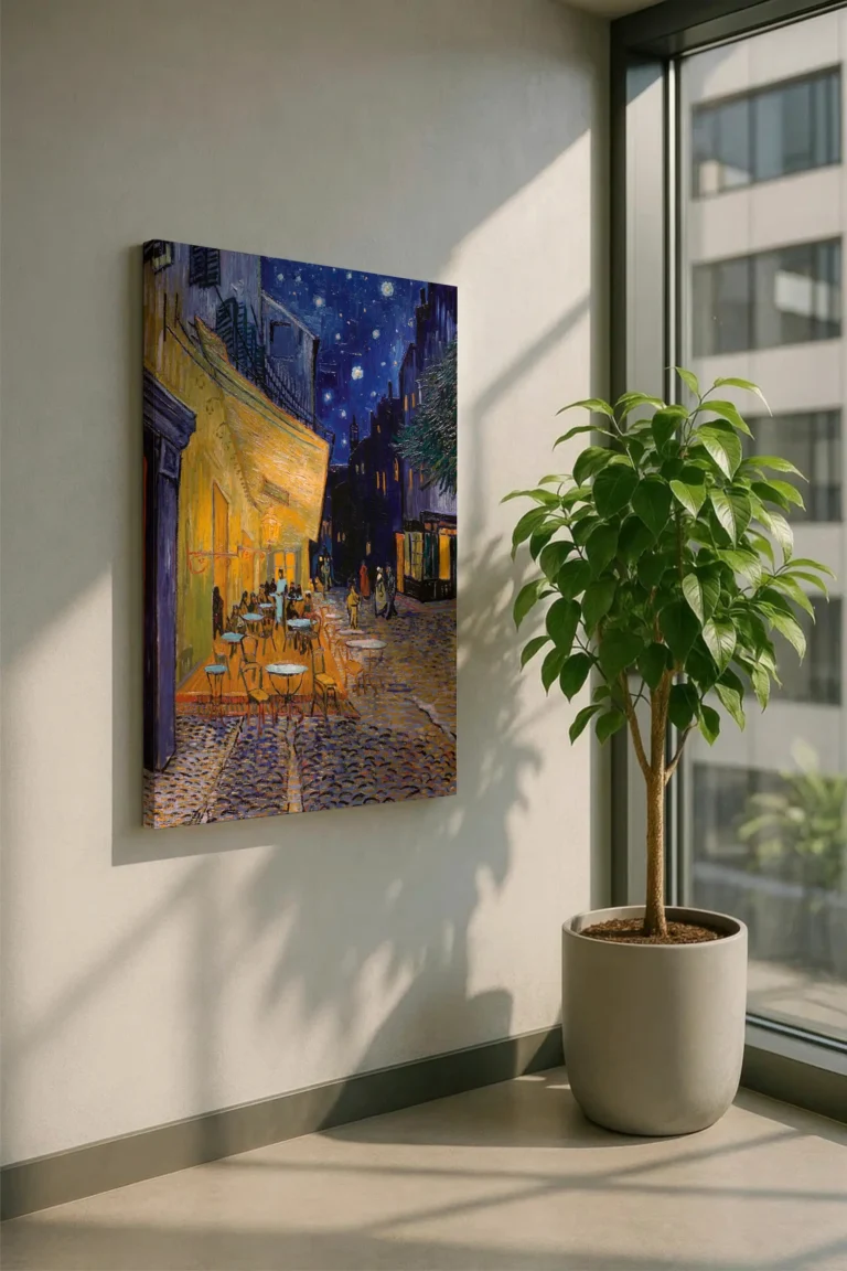 Canvas slika na platnu s Van Goghovom Noćnom terasom – print reprodukcije za uredski prostor