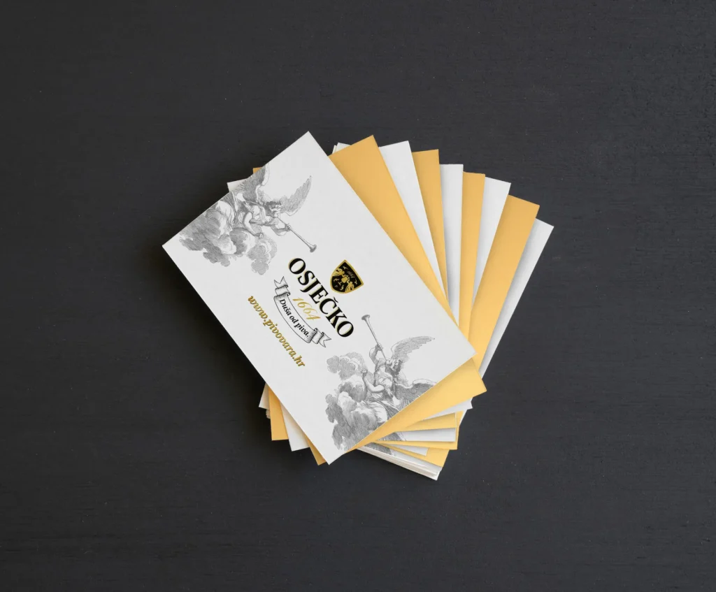 Tisak vizitki za Osječko pivo – set poslovnih posjetnica – Čarobni tim Osijek