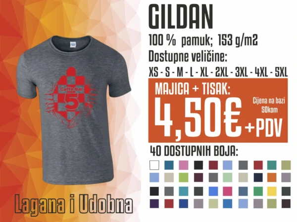 Ponuda Gildan majica s tiskom