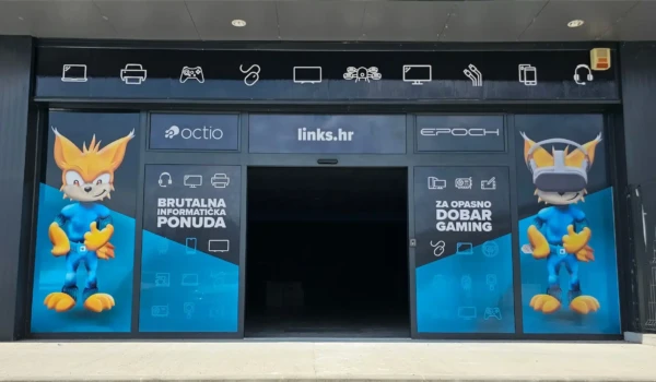 Reklamne naljepnice za izlog trgovine s tiskanim vizualom – Links.hr