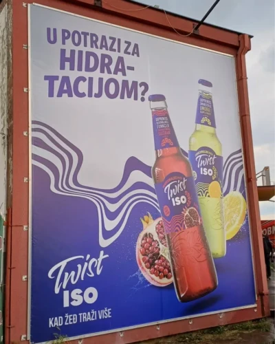 Reklamna cerada velikog formata s tiskom na vanjskom plakatu – billboard cerada za vanjsko oglašavanje